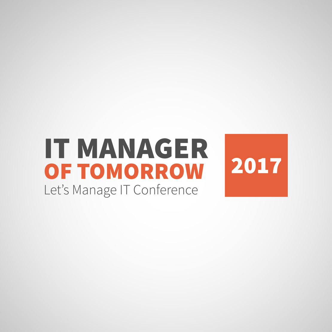 Oprawa graficzna konferencji - projekt logo na It Manager of Tomorrow 2017